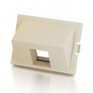 1-Port 1.5in Angled Blank Module - Ivory