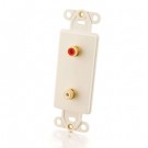 Decorative Gold Dual RCA Multimedia Insert