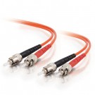 4m USA-Made ST/ST Duplex 50/125 Multimode Fiber Patch Cable - Orange