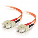 8m USA-Made SC/SC Duplex 50/125 Multimode Fiber Patch Cable - Orange
