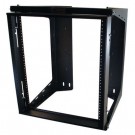 APW 12u x 18in Swing Out Wallmount Rack - Black