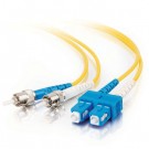 1m SC/ST Duplex 9/125 Single Mode Fiber Patch Cable - Yellow