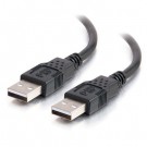 1m USB 2.0 A Male to A Male Cable - Black (3.2ft)