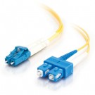 3m LC/SC LSZH Duplex 9/125 Single Mode Fiber Patch Cable - Yellow