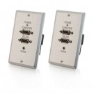 TruLink VGA+3.5mm+RS232 over Cat5 Wall Plate Transmitter/Wall Plate Receiver Kit- 300ft