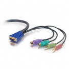 6ft Ultima&trade; 5-in-1 KVM HD15 VGA M/M Cable with Speaker and Mic