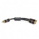 6in SonicWave&trade; One RCA Male to Two RCA Female Audio Y-Cable