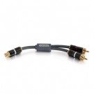 6in SonicWave&trade; One RCA Female to Two RCA Male Audio Y-Cable