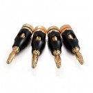 8 AWG Screw-On Banana Plug Speaker Connector - 4pk