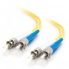 1m ST/ST Plenum-Rated Duplex 9/125 Single Mode Fiber Patch Cable - Yellow