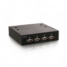 4-port USB 2.0 High Speed Front-Bay Hub - Black