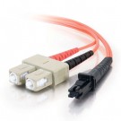 7m MTRJ/SC Duplex 62.5/125 Multimode Fiber Patch Cable - Orange