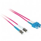 1m SC/ST Duplex 9/125 Single Mode Fiber Patch Cable - Red