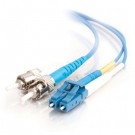 1m LC/ST Duplex 9/125 Single Mode Fiber Patch Cable - Blue