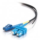 3m LC/SC Duplex 9/125 Single Mode Fiber Patch Cable - Black