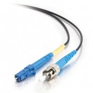 3m LC/ST Simplex 9/125 Single Mode Fiber Patch Cable - Black