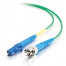 1m LC/ST Simplex 9/125 Single Mode Fiber Patch Cable - Green