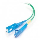 5m LC/SC Simplex 9/125 Single Mode Fiber Patch Cable - Green