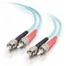 5m 10 Gb ST/STDuplex 50/125 Multimode Fiber Patch Cable TAA Compliant - Aqua