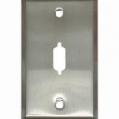 HD15/DB9 D-Sub Wall Plate - Stainless Steel