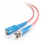 2m SC/ST Simplex 9/125 Single Mode Fiber Patch Cable - Red