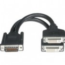 9in One LFH-59 (DMS-59) Male to Two DVI-I™ Female Cable