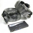 2-Port UXGA Monitor Splitter/Extender with (2) 100ft Pro Series HD15 UXGA Monitor Cables