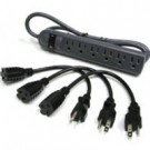 2706x 6-Outlet Surge Suppressor with (3) 1ft Outlet Saver Power Extension Cords