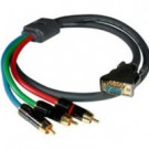 12ft SonicWave&trade; RCA Component Video to HD15 Male Breakout Cable