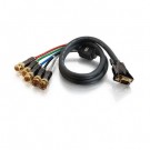 3ft SonicWave&trade; RGBHV (5-BNC) to HD15 VGA Male Breakout Cable
