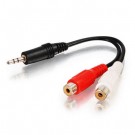 6in Value Series™ One 3.5mm Stereo Male To Two RCA Stereo Female Y-Cable