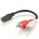 6in Value Series™ One 3.5mm Stereo Female To Two RCA Stereo Male Y-Cable