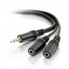 6ft One 3.5mm Stereo Male to Two 3.5mm Stereo Female Y-Cable