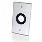 Single Gang 1in Grommet Wall Plate - Brushed Aluminum