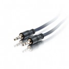 15ft Plenum-Rated 3.5mm Stereo Audio Cable with Low Profile Connectors