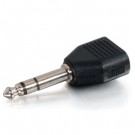 6.3mm (1/4in) Stereo Male to Dual 3.5mm Stereo Female Adapter