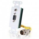 RapidRun VGA (HD15)+ 3.5mm Stereo Audio Wall Plate - White