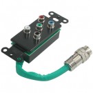 RapidRun Component Video + Stereo Audio Wall Plate - Black