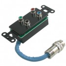 RapidRun Component Video + S/PDIF Digital Audio Wall Plate - Black