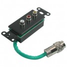 RapidRun Composite Video + Stereo Audio Wall Plate - Black