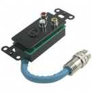 RapidRun S-Video + Composite Video + Stereo Audio Wall Plate - Black