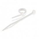 4in Releasable/Reusable Cable Ties - White - 50pk