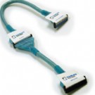18in Molded Round 2-Device Ultra ATA133 EIDE Cable - UV Reactive Blue
