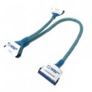36in Molded Round 2-Device Ultra ATA133 EIDE Cable - UV Reactive Blue