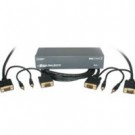 4-Port UXGA Monitor Splitter/Extender with 3.5mm Audio Plus (2) 100ft HD15 UXGA with 3.5mm Audio Monitor Cables