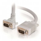 1ft Premium Shielded HD15 SXGA M/M Monitor Cable with 90&deg; Downward-Angled Male Connector