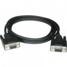 10ft DB9 F/F Null Modem Cable - Black