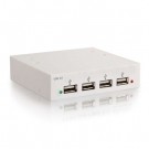 4-port USB 2.0 High Speed Front-Bay Hub - White